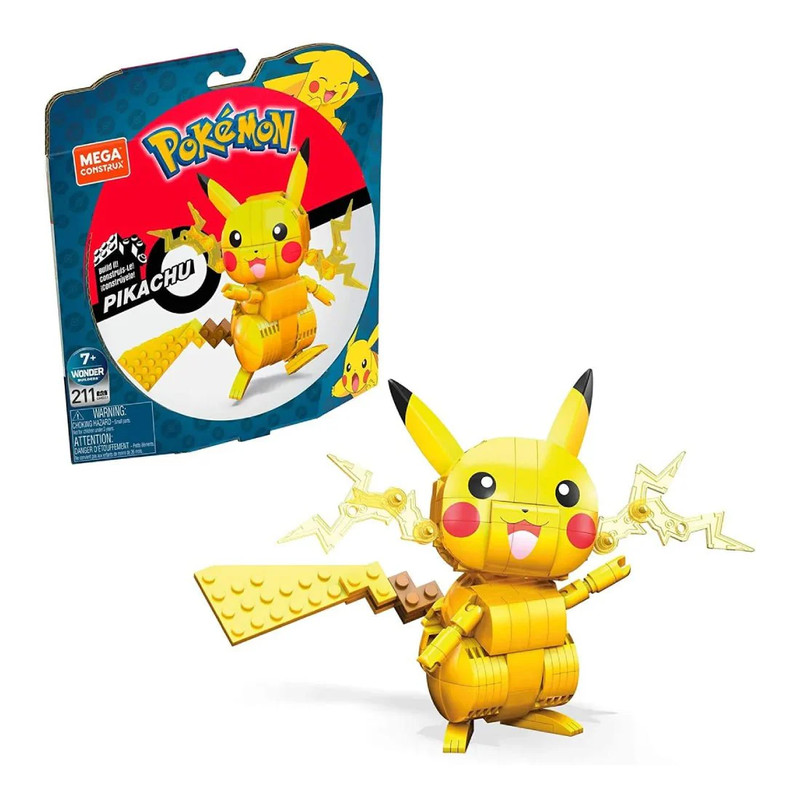 Mega Pokémon Build & Show Pikachu Building Set - 171pcs - بوكيمون